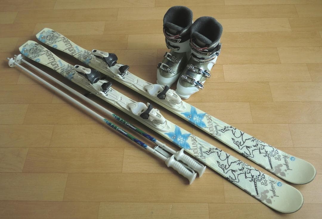 ■■送料無料■ロシニョール■女性用スキーセット■板142靴24.5■メンテ付■■ ROSSIGNOL（ロシニョール） スキー板 オールラウンド 4点セット