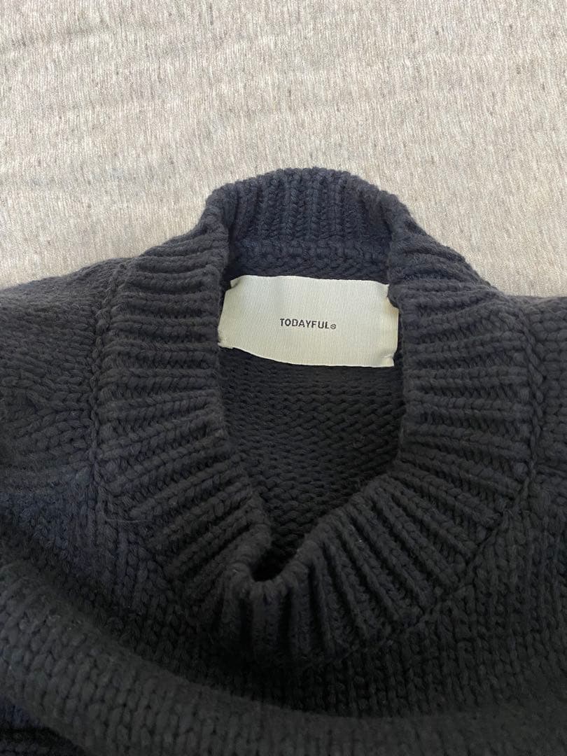 TODAYFUL ブラック Raglan Knit Pullover - メルカリ