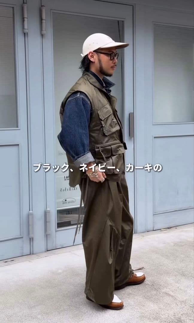 santaku セットアップ 2枚組 ベスト パンツ 黒 多機能ベスト キムタク