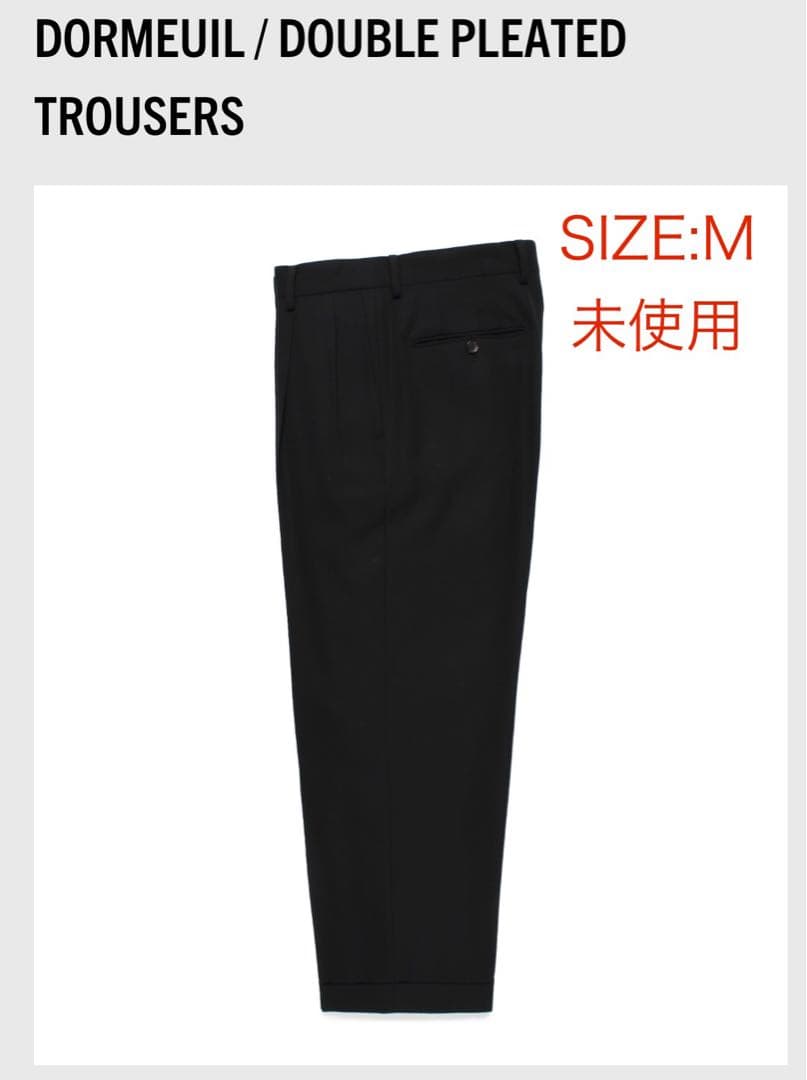 パンツ WACKO MARIA DOUBLE PLEATED TROUSERS WACKO MARIA Black Double Pleated Chino Trousers Wacko Maria