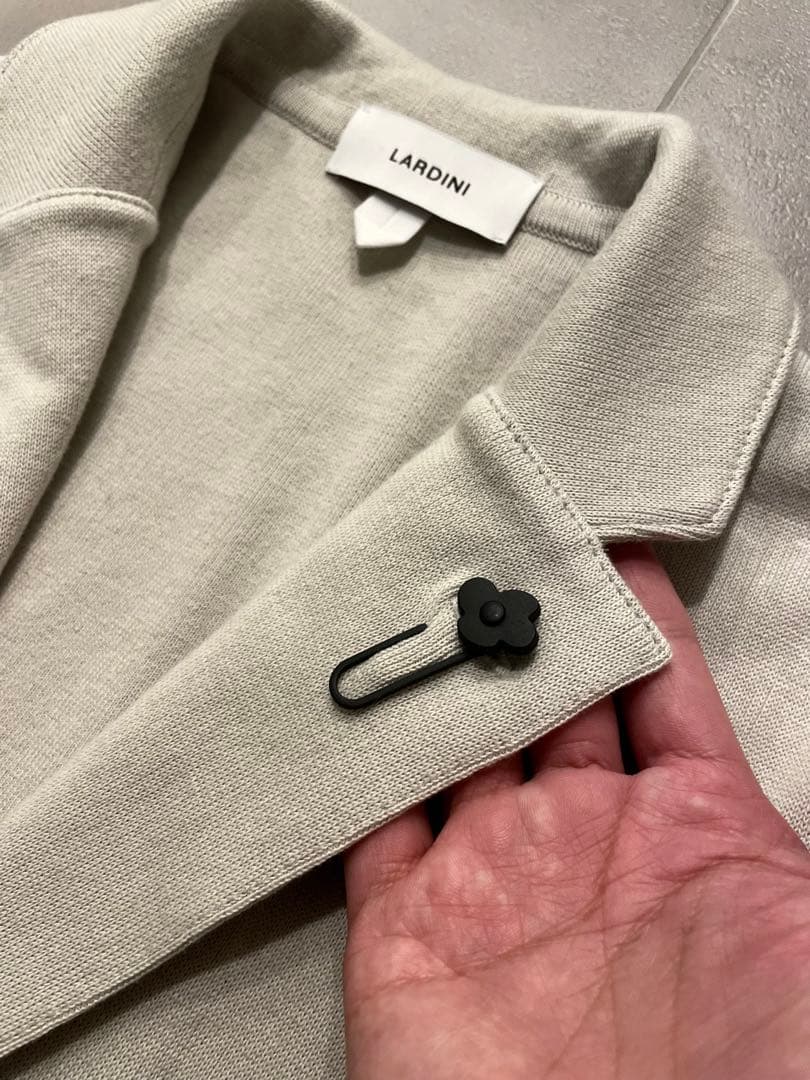 ラルディーニ⭐️ニットジャケット46 44‼️新型ミラノリブ⭐️コットン