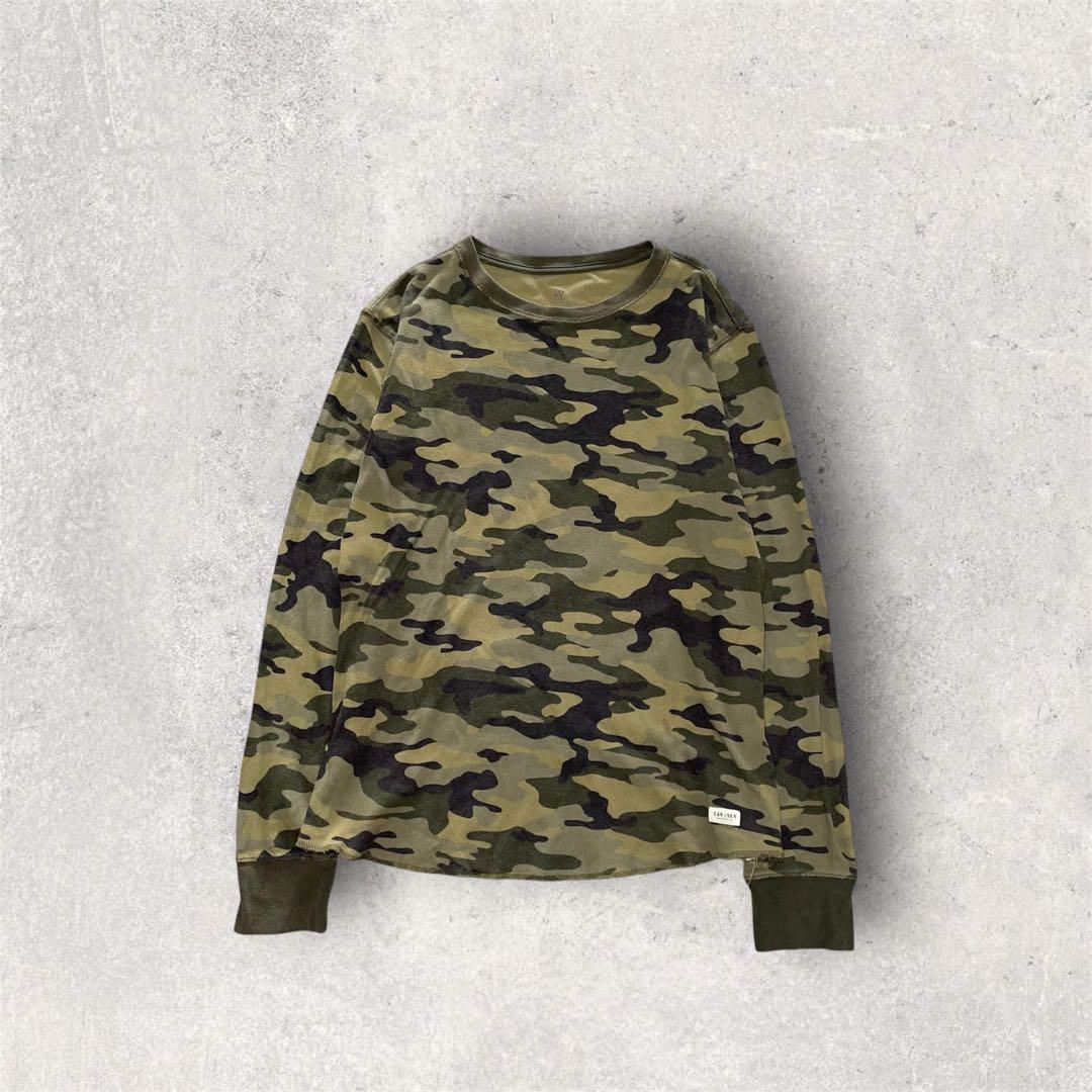 00s OLD GAP サーマル ワッフル ロンt カモ 迷彩 - メルカリ