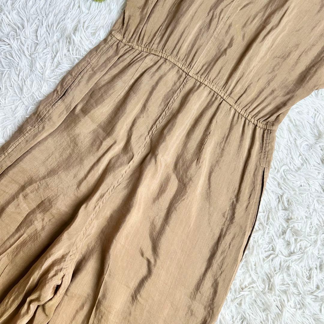 新品タグ付き♡マカフィー サロペット 麻 ベージュ36/S-M 定価2.6万円