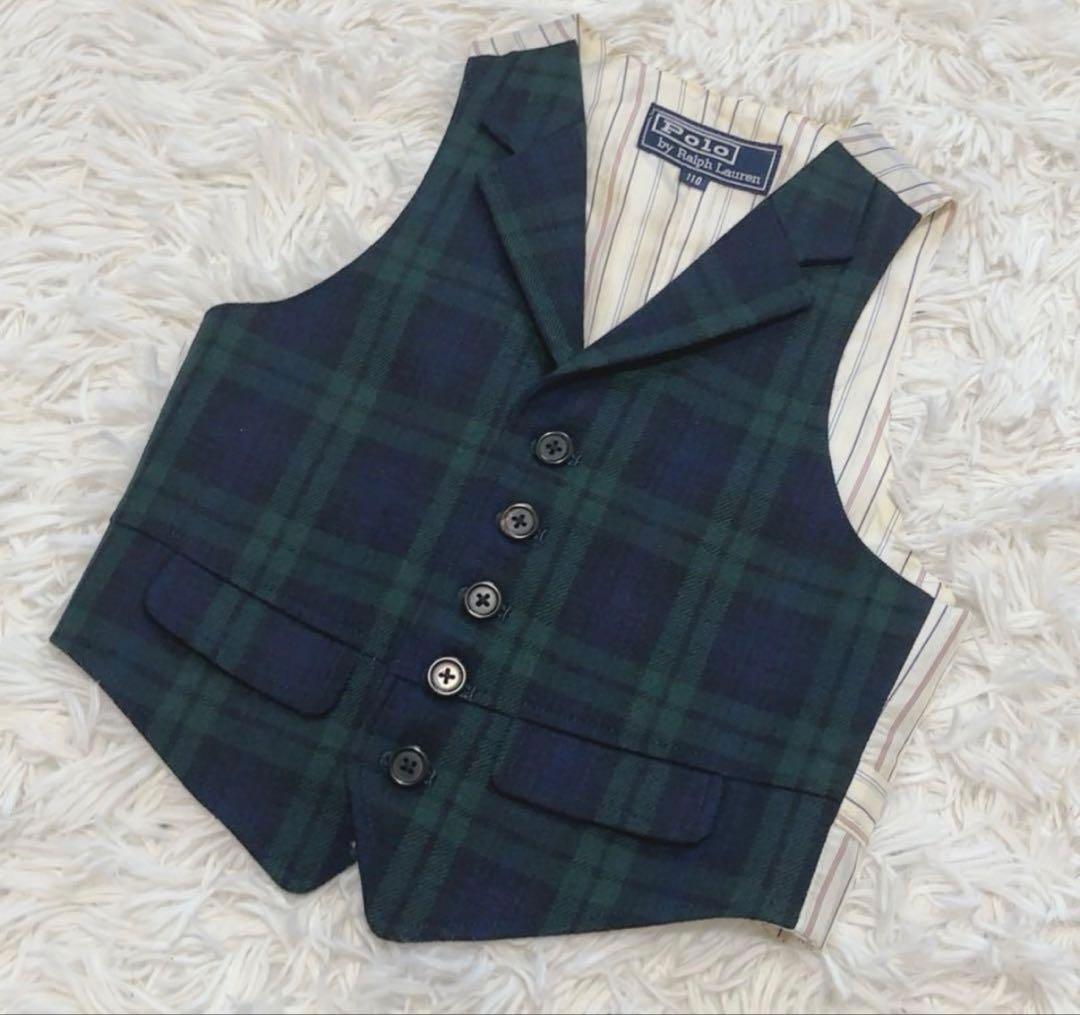 美品 ラルフローレン 4点セット フォーマル 100 スーツ 紺ブレ ベスト