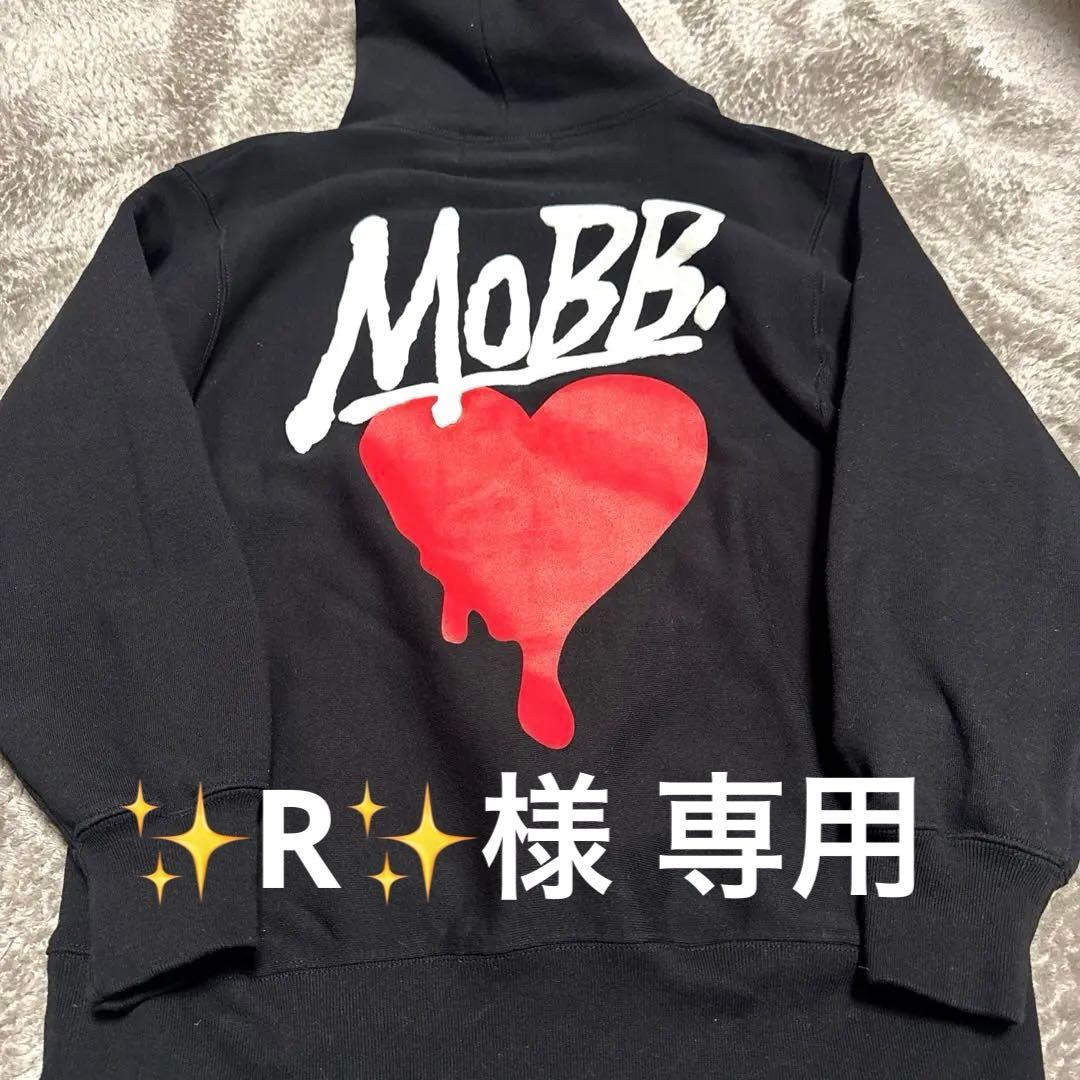 MOBB モブ ハート パーカー Mサイズ 黒 ブラック - メルカリ