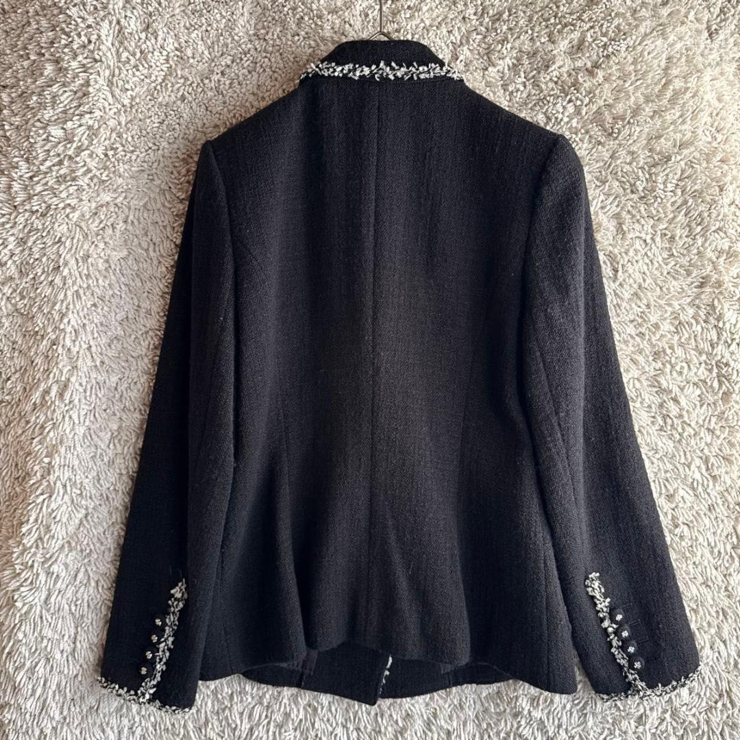 《美品★》INGEBORG インゲボルグ　ツイード　バイカラージャケット　ダブル