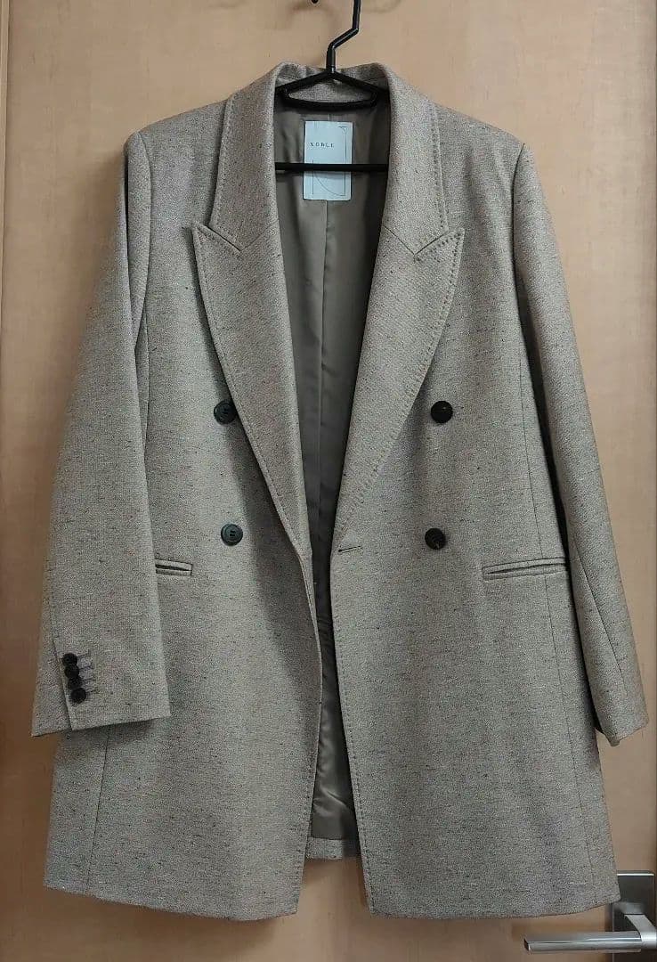 新品】定価57,200円 NOBLE カラーネップウールピークドマキシ