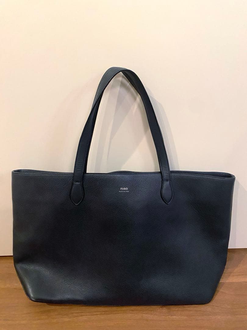 美品】FARO ファーロ FABIO トートバック ネイビー MOUSSE - メルカリ