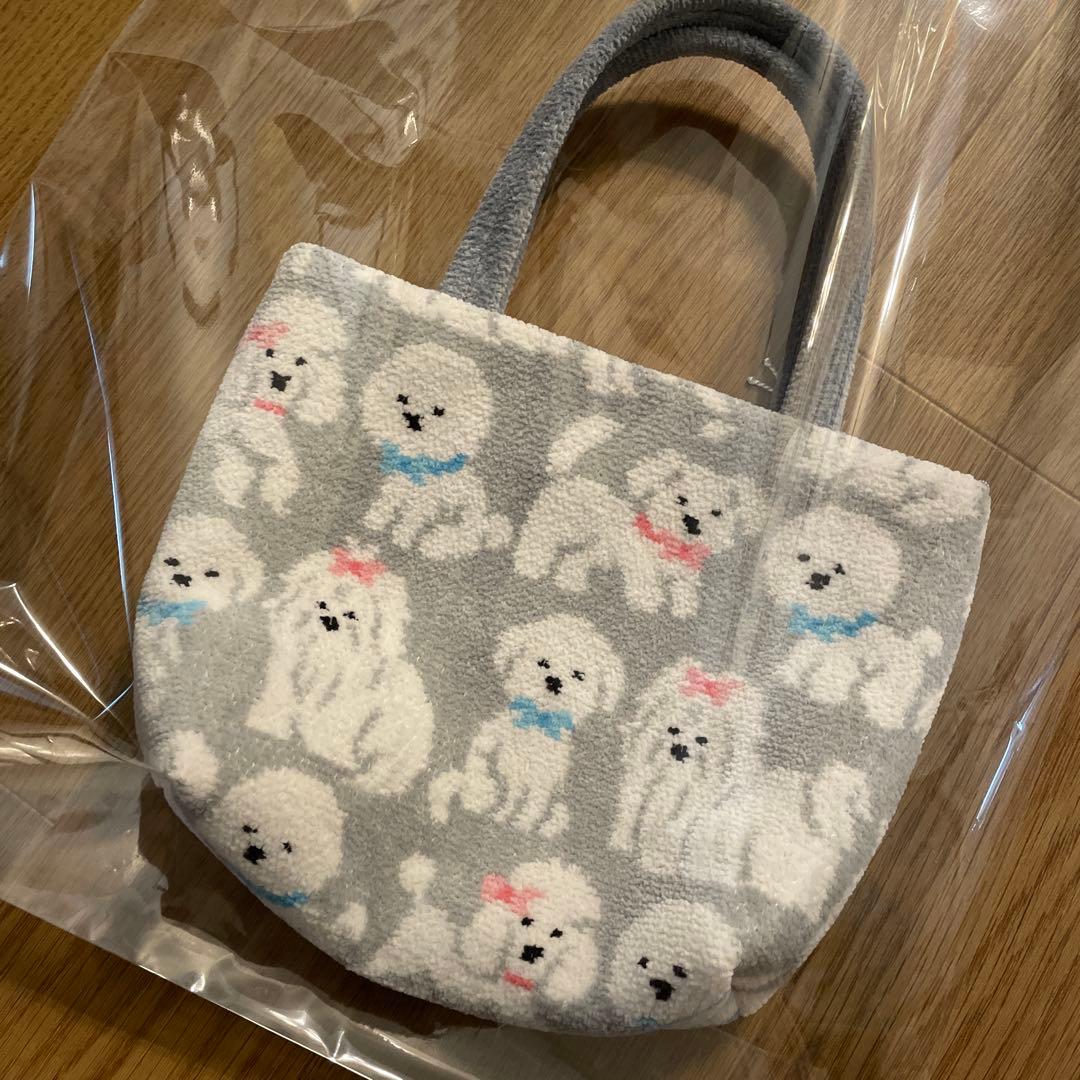 新品タグ付き フェイラー モフモフワンチャン トートバッグ グレー