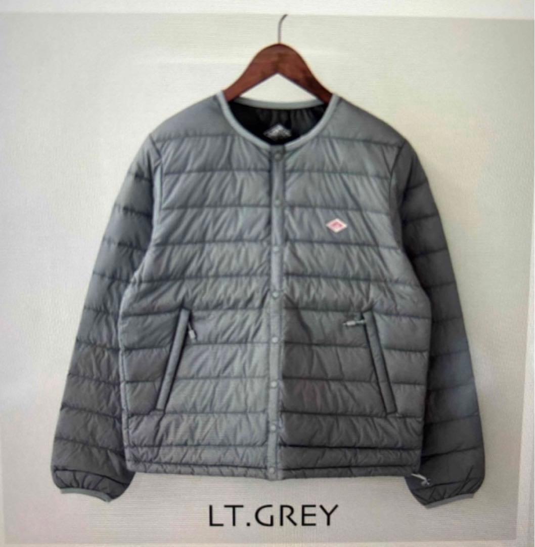 新品同 DANTON ダントン インナーダウン クルーネック ライトグレー