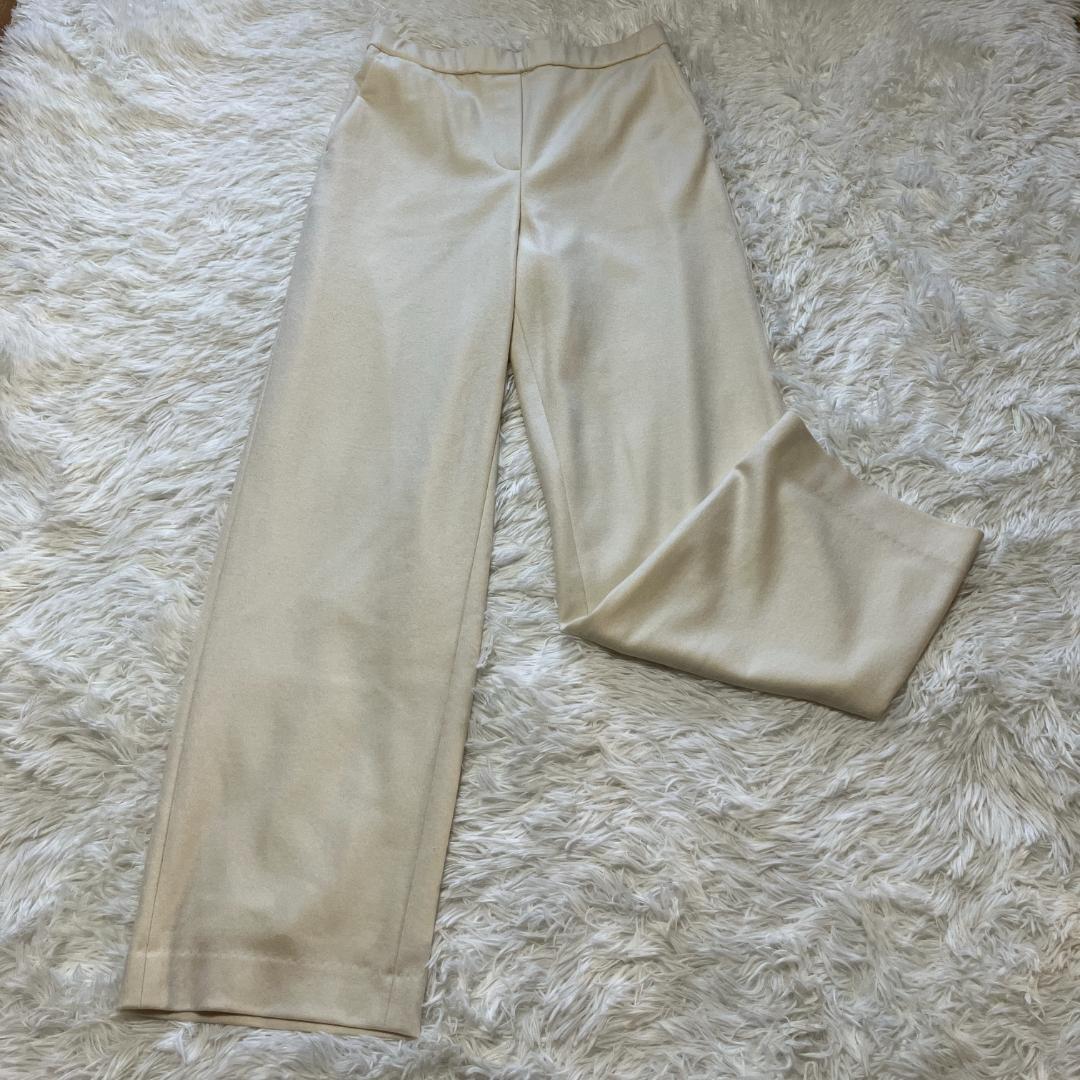 新品・タグ付き】Theory luxe ウールワイドパンツ 白（サイズ：40）