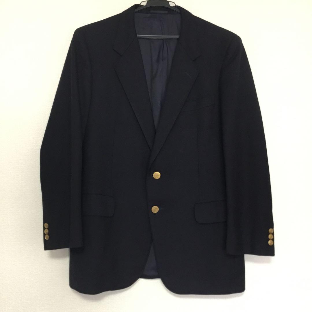 【美品】アクアスキュータム 紺ブレ 金ボタン 美品】アクアスキュータム 紺ブレ ダブル 金ボタン 38(S) ユニセックス