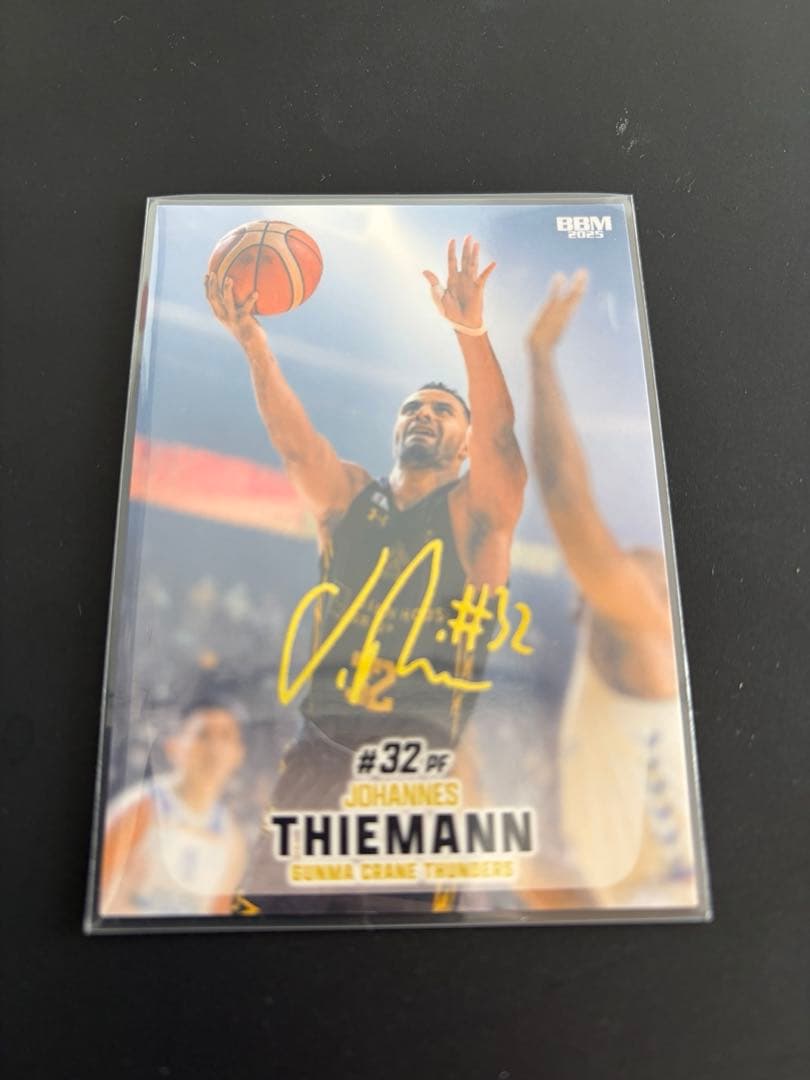 ヨハネス ティーマン 群馬クレインサンダーズ 金箔サインカード B