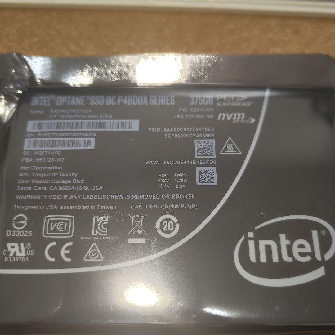 Intel Optane P4800X 375GB 新品未開封品 - メルカリ
