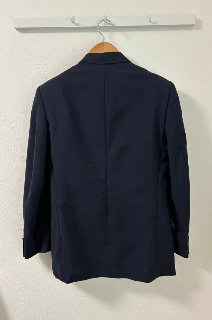 YSL ネイビー ダブルブレスト ウール テーラードジャケット