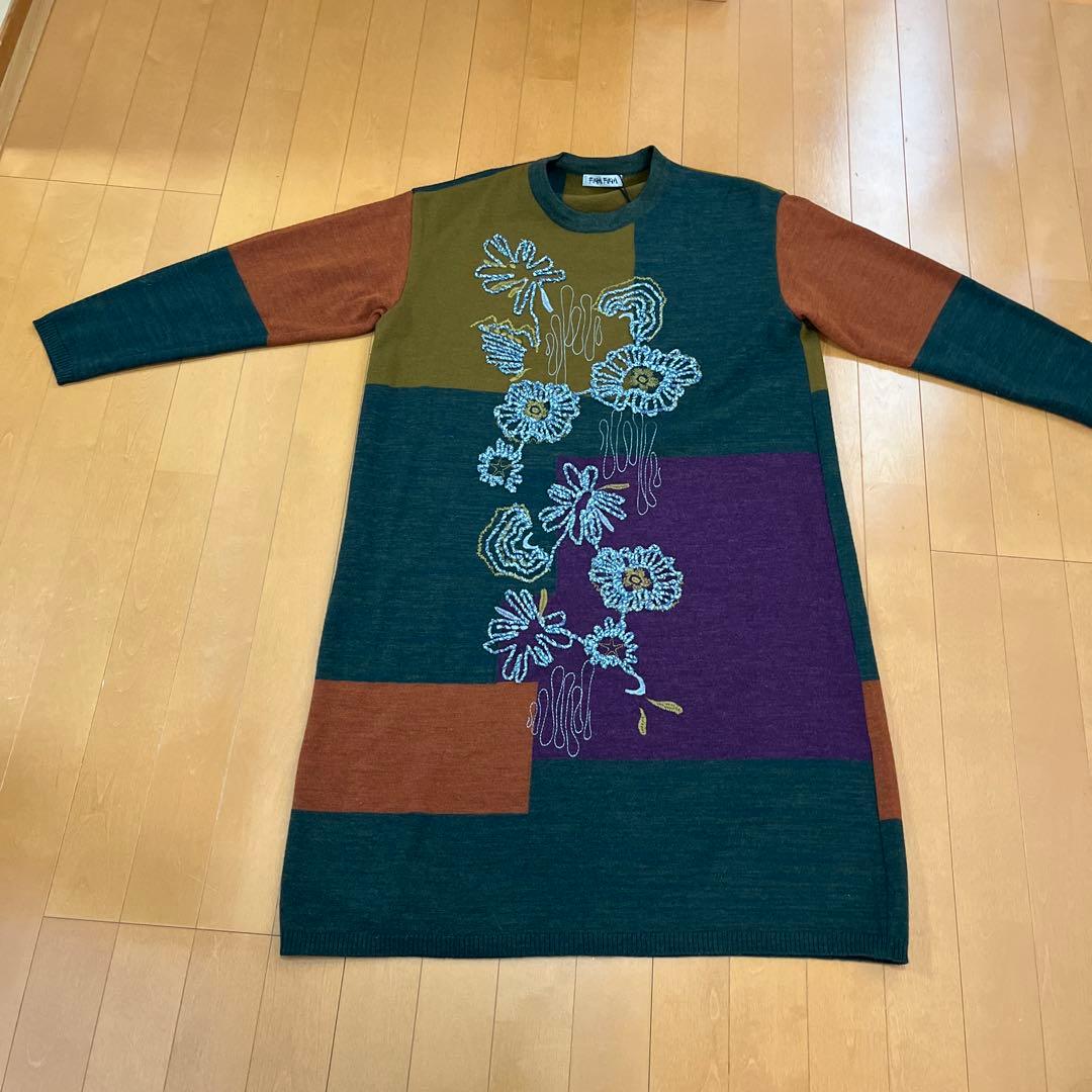 佐藤繊維 FUGA FUGA ロングニットワンピース - メルカリ