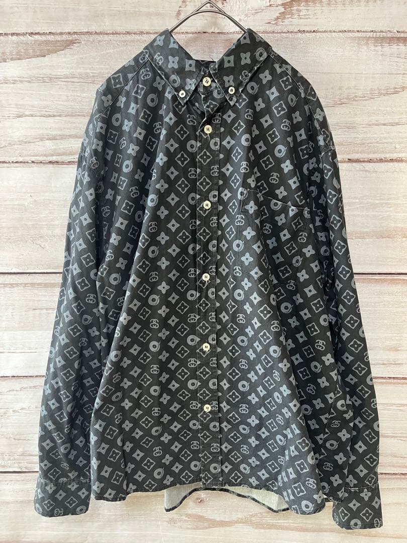 STUSSYモノグラムシャツUSA製 old stussy - メルカリ