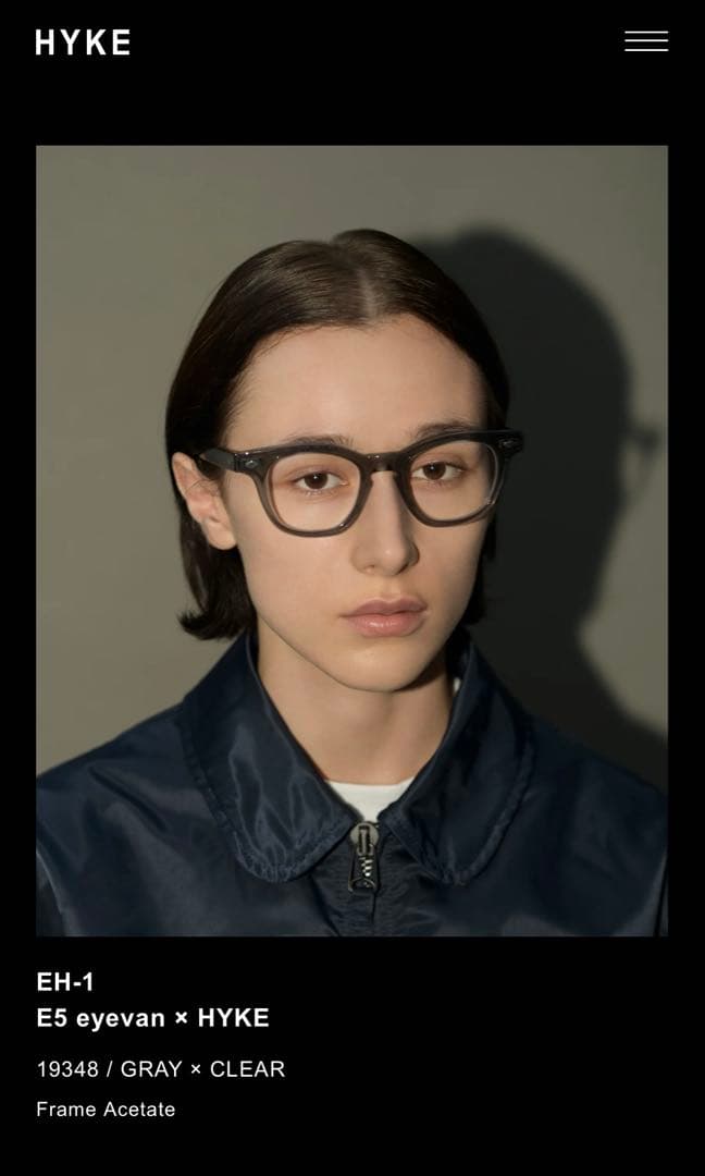 新品】E5 eyevan HYKE グレー×クリア - メルカリ