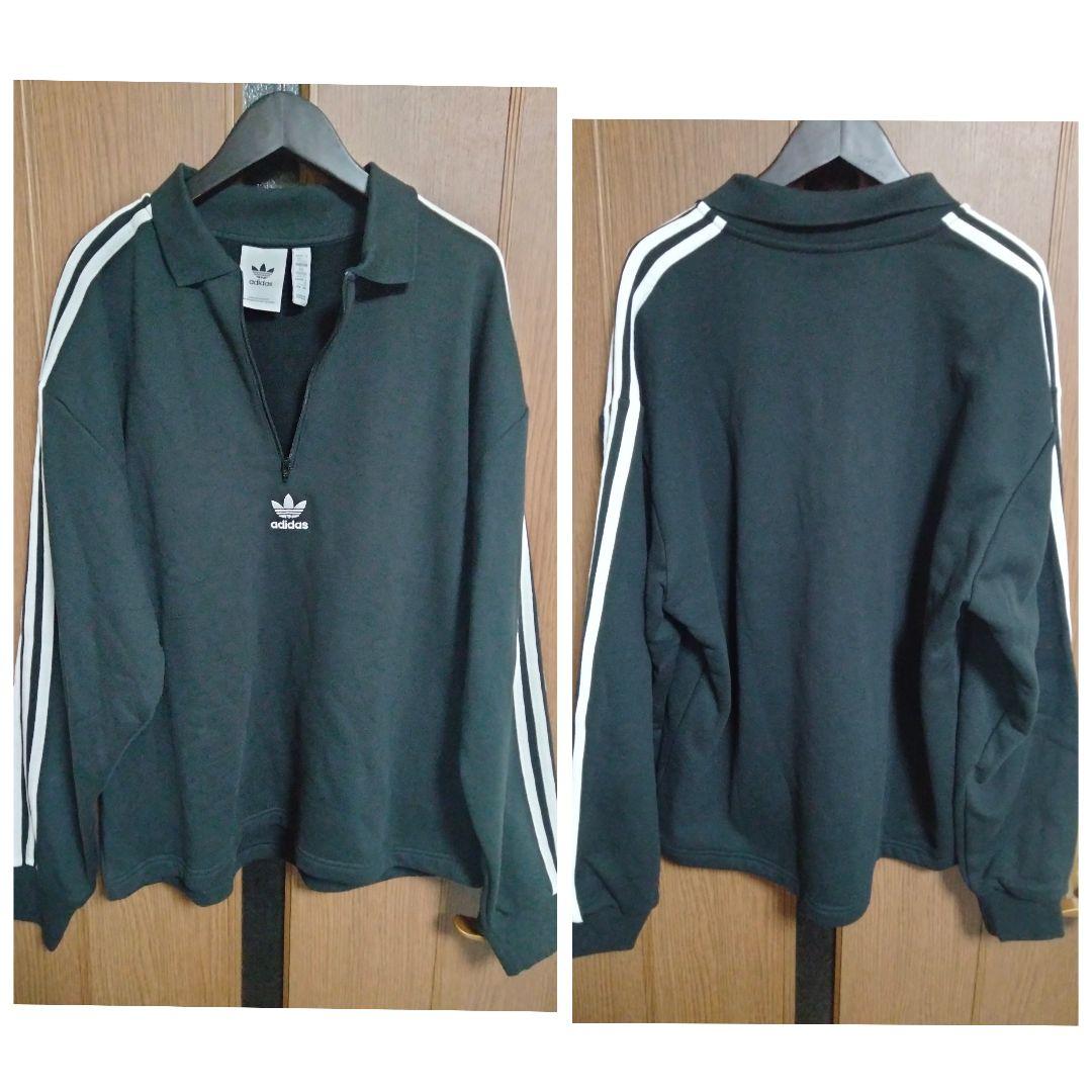 アディダス ハーフジップ スウェット 常田大希着用モデル ブラック XL