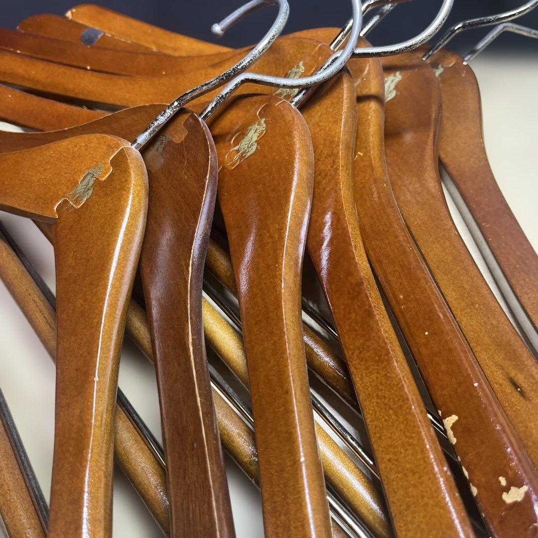 即配送！ビンテージ ラルフローレン ハンガー 6本 木製 polo