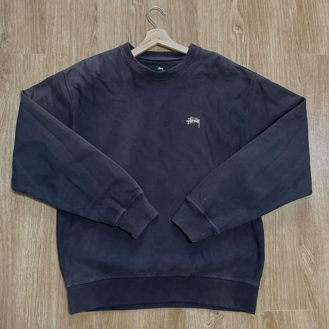Stussy クルーネックスウェット ブラック - メルカリ