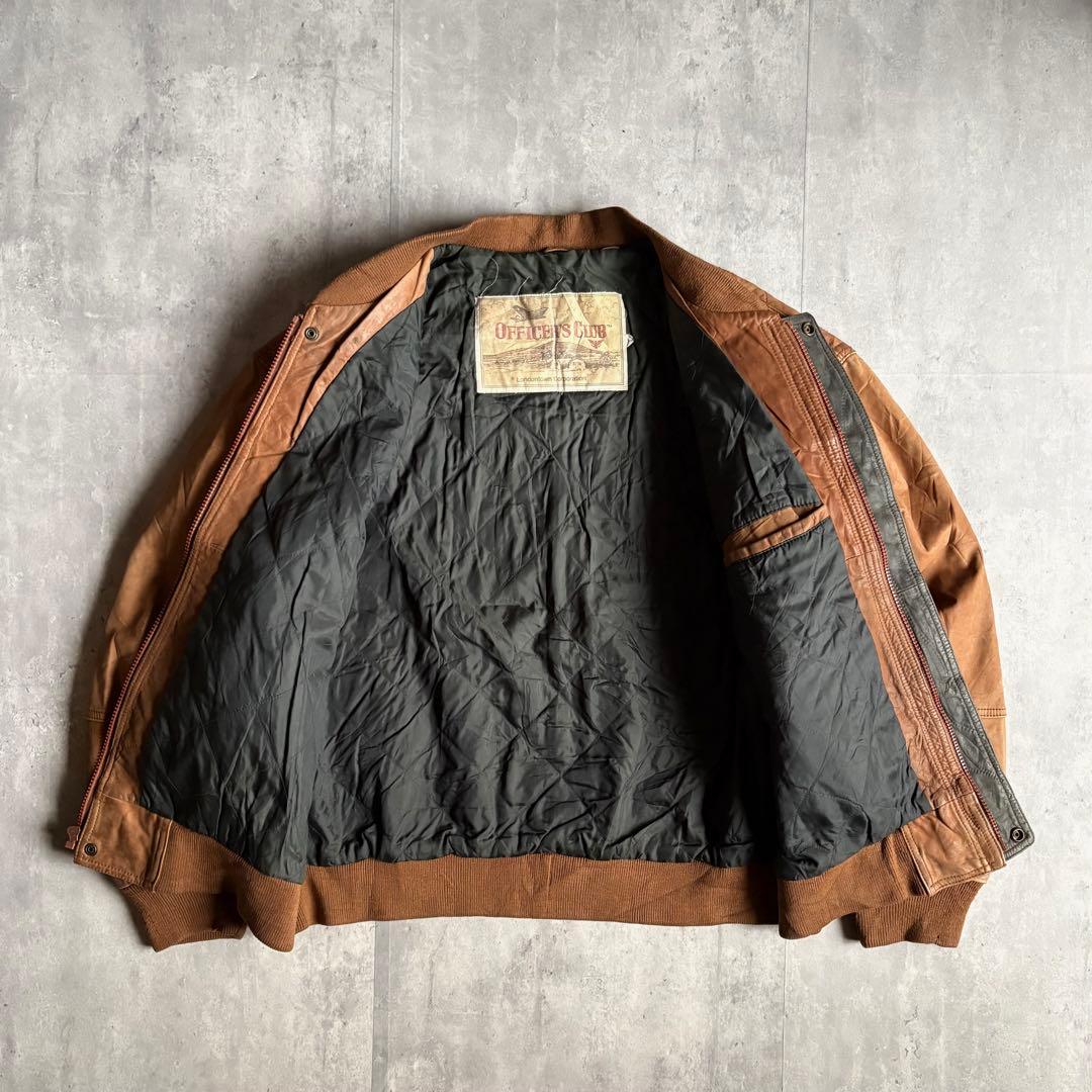 90s vintage】ボンバージャケット フライトジャケット 短丈 本革