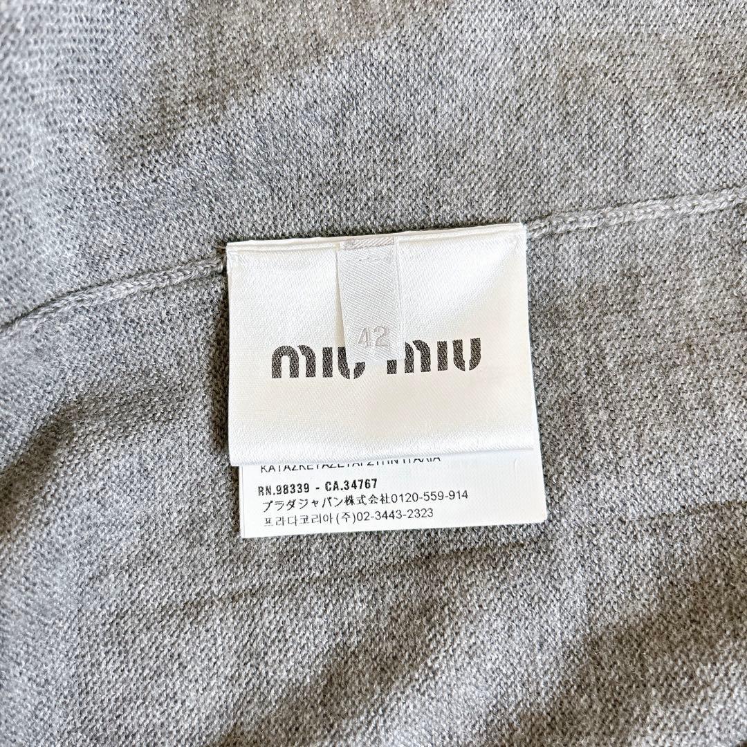 レア⁂美品⁂ミュウミュウ⁂バックリボンニット 半袖ニット チェック