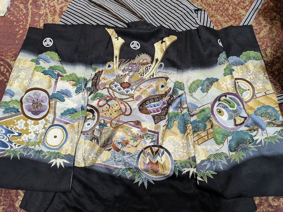 い*ち様 5歳男児 袴セット 七五三 レンタル】七五三 5歳 着物 男の子 かぷり 袴セット 子供 kids 羽織 袴