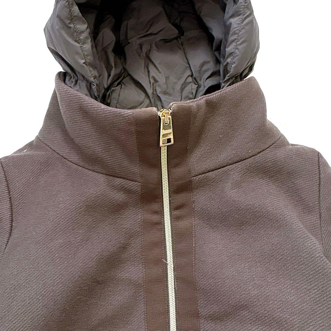 SALE】サイズ44✨HERNO 異素材ドッキング ダウンコート フード - メルカリ