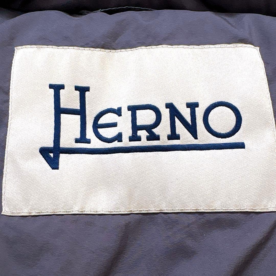 SALE】サイズ44✨HERNO 異素材ドッキング ダウンコート フード - メルカリ