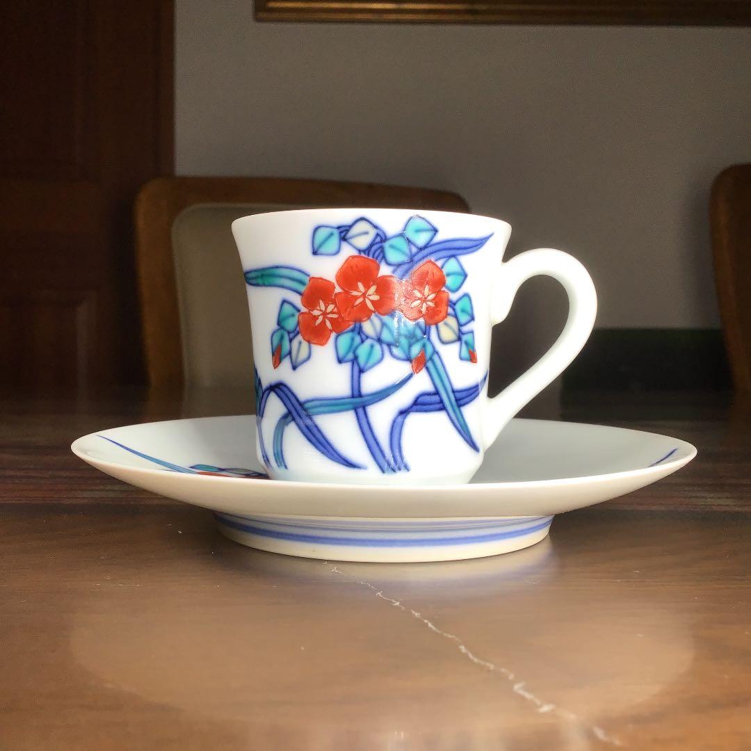 プレうー特価』 13代 今泉今右衛門 デミタス カップ&ソーサー 6客