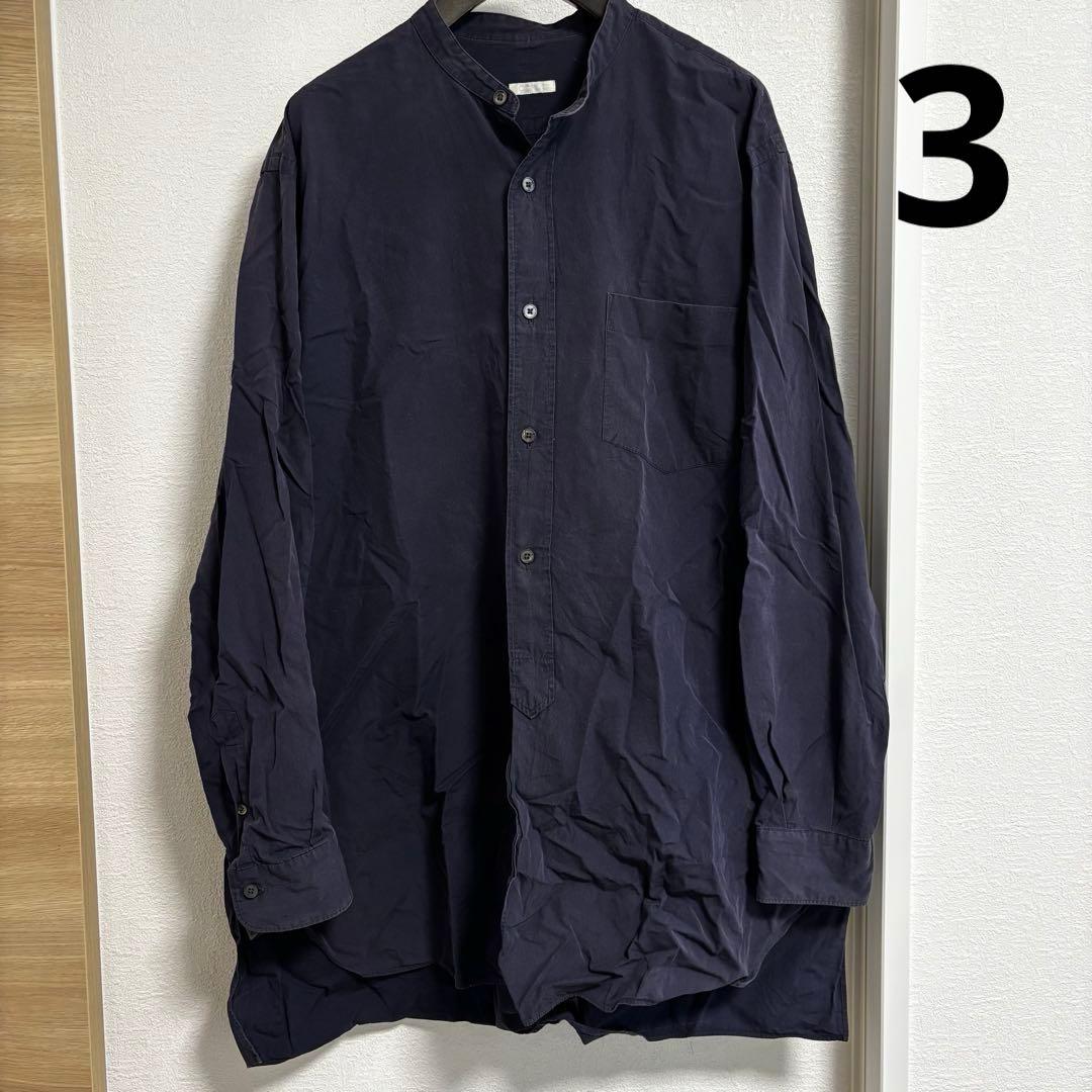 【名作良品】comoli コモリ バンドカラーシャツ 3 新しいファッション - 【名作良品】comoli コモリ バンドカラーシャツ 3