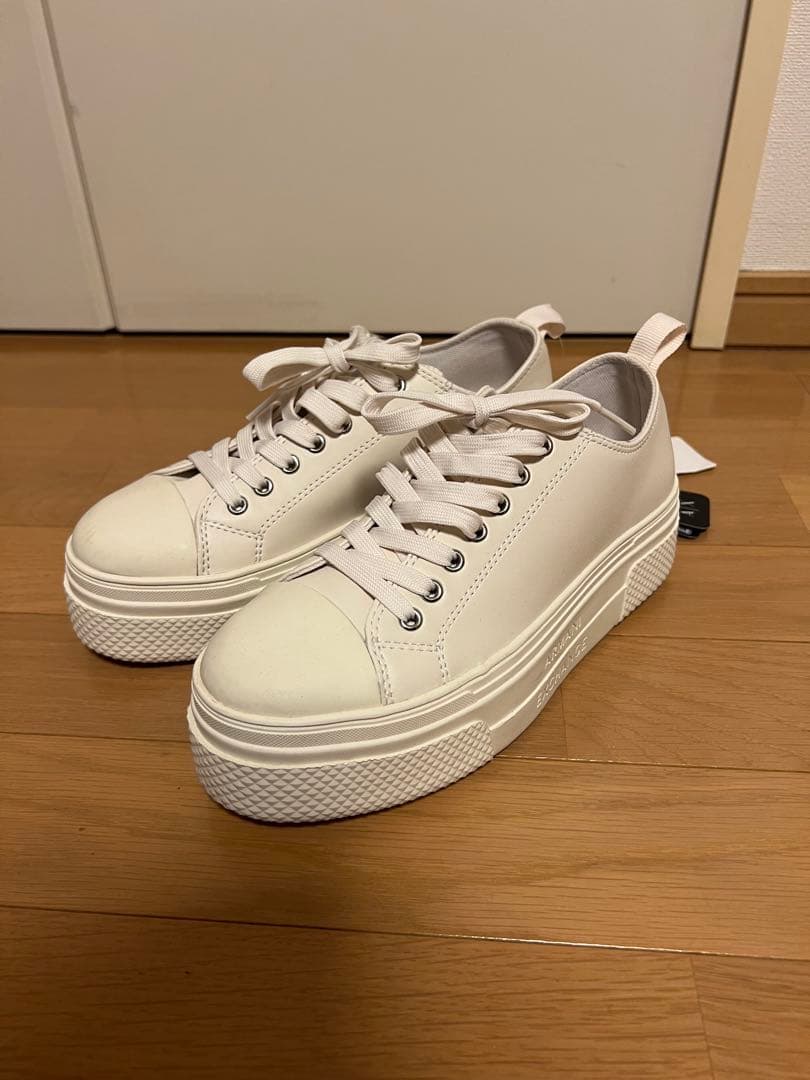 未使用 アルマーニ ARMANI EXCHANGE 厚底スニーカー レザー 37 中古・古着通販】ARMANI EXCHANGE (アルマーニ エクスチェンジ) 厚底