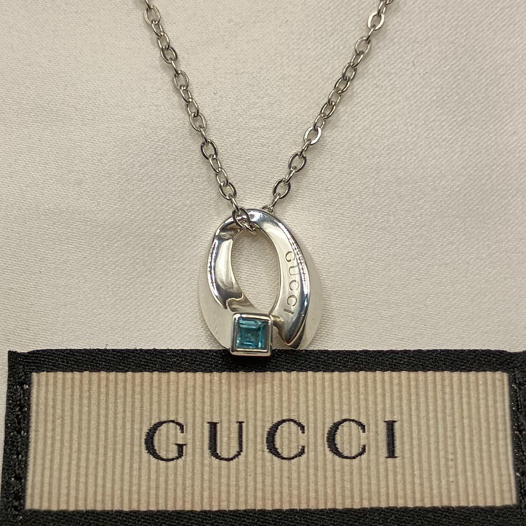 美品】GUCCI 馬蹄 ブルートパーズ ネックレス SILVER925 - メルカリ