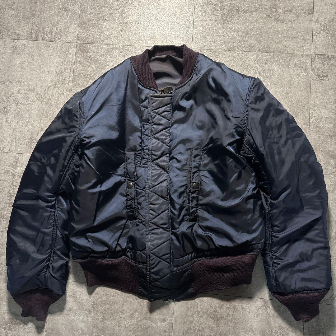 alpha 50s 復刻 ma-1 flight jacket navy 36 - メルカリ