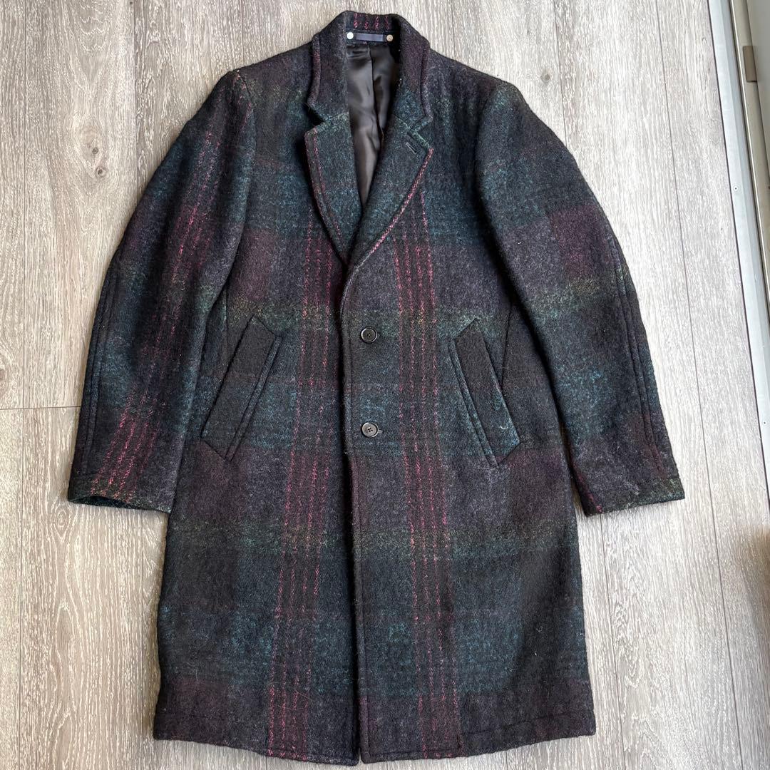 PS Paul Smith チェスターコート ロング丈 チェック柄 サイズM - メルカリ