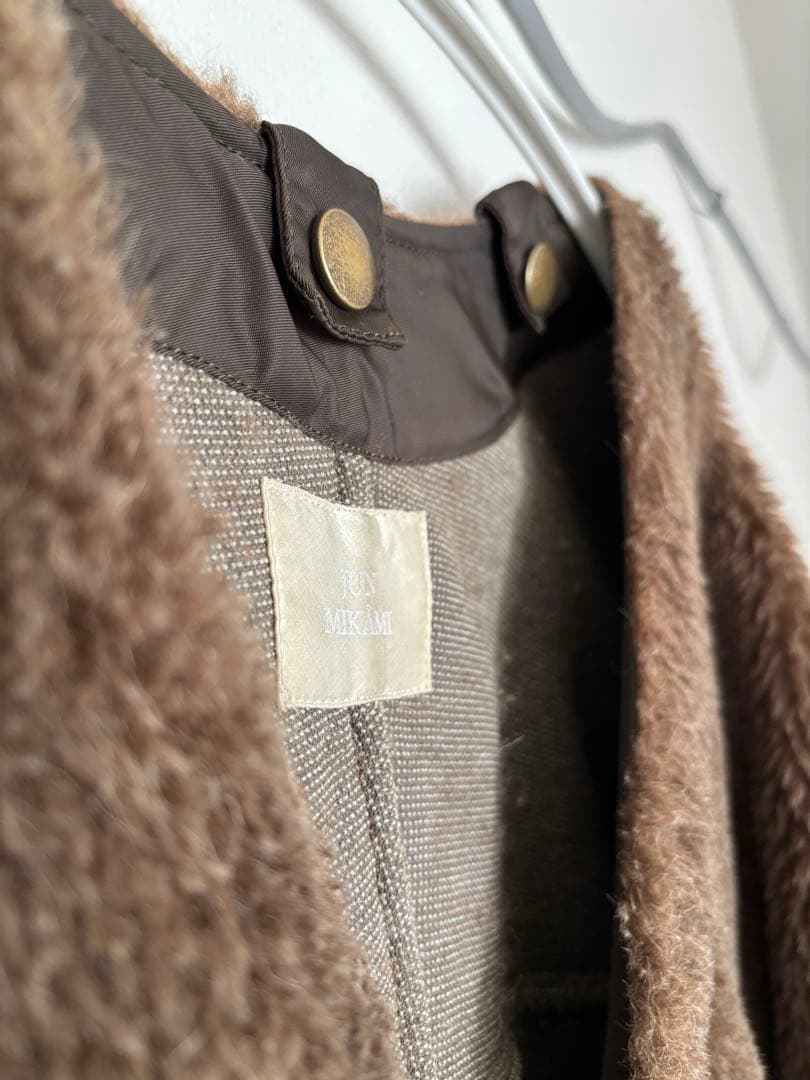 完売品☆jun mikami ジュンミカミアルパカライナーコート ボアコート