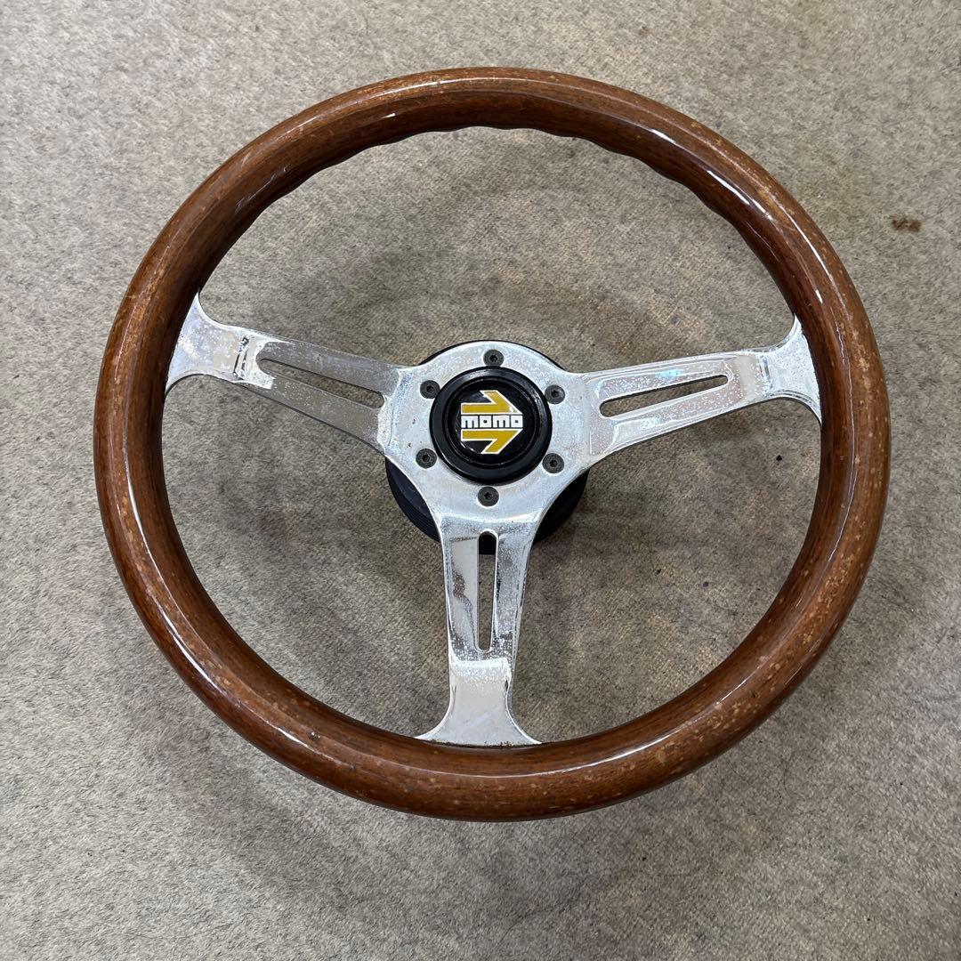 送料込に変更　モモ ステアリング 3スポーク ウッド 送料込に変更 モモ ステアリング 3スポーク ウッド 送料込に変更 モモ