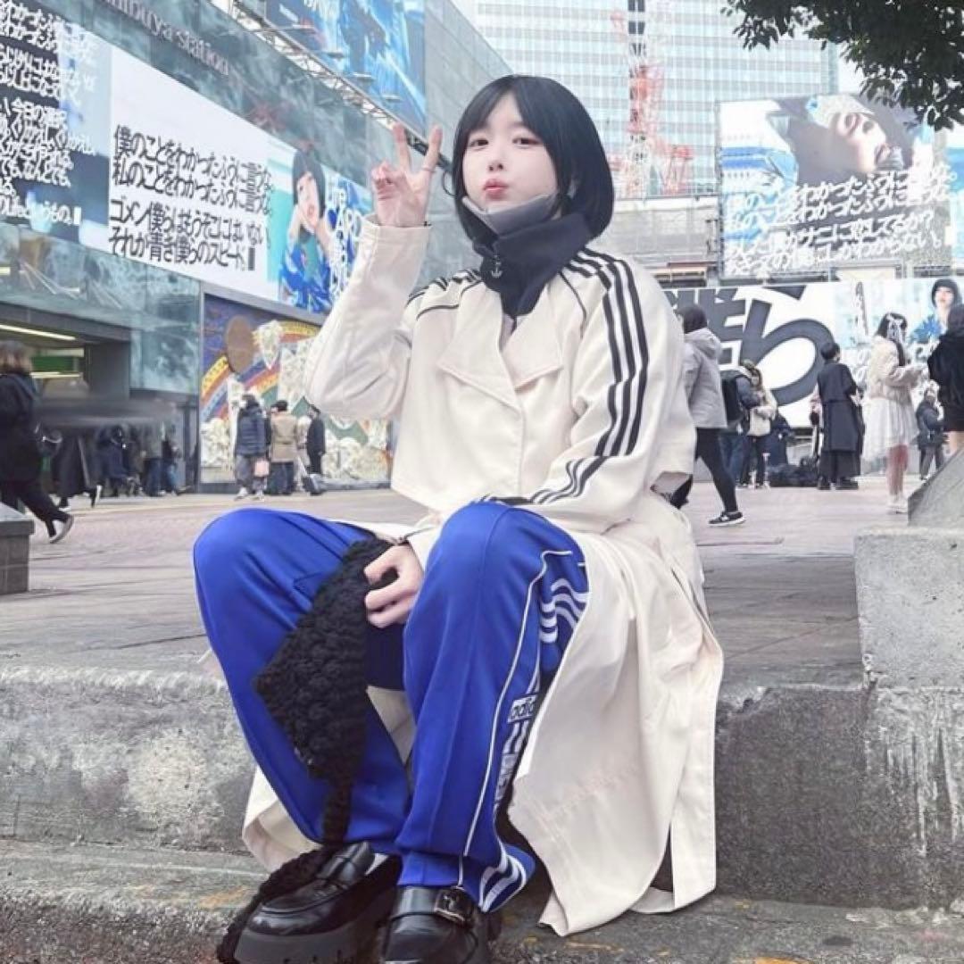 adidas アディダス アディブレイク ブルー ジャージ あのちゃん - メルカリ