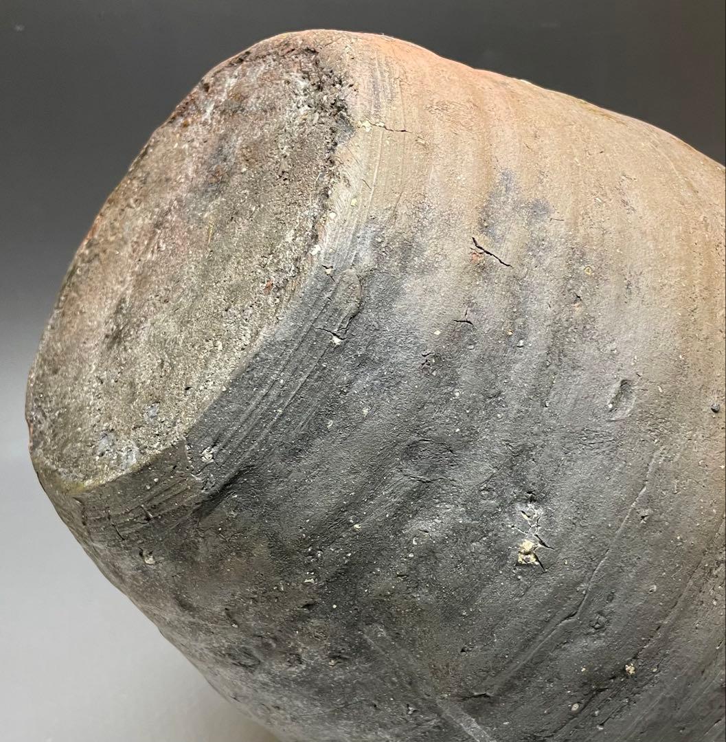 古備前　四耳壺　葉茶壺　28.5cm y5517