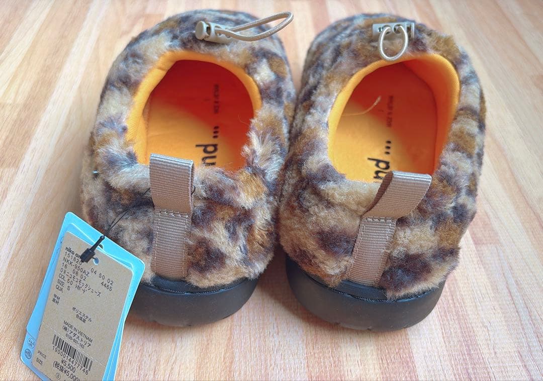 新品】niko and オリジナルニコモコモックシューズ レオパード S