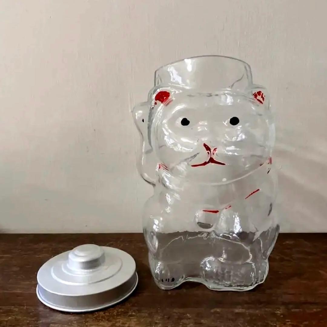昭和レトロ 猫ビン 猫瓶 駄菓子屋 招き猫 古道具 骨董 アンティーク 古