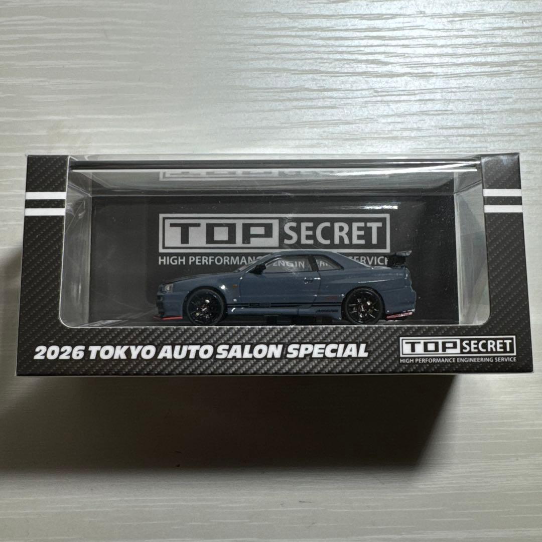 ミニカー TOP SECRET 1/64 BNR34 INNO64 1:64 Nissan Skyline GT-R (R34) TOP SECRET in Gold – Model