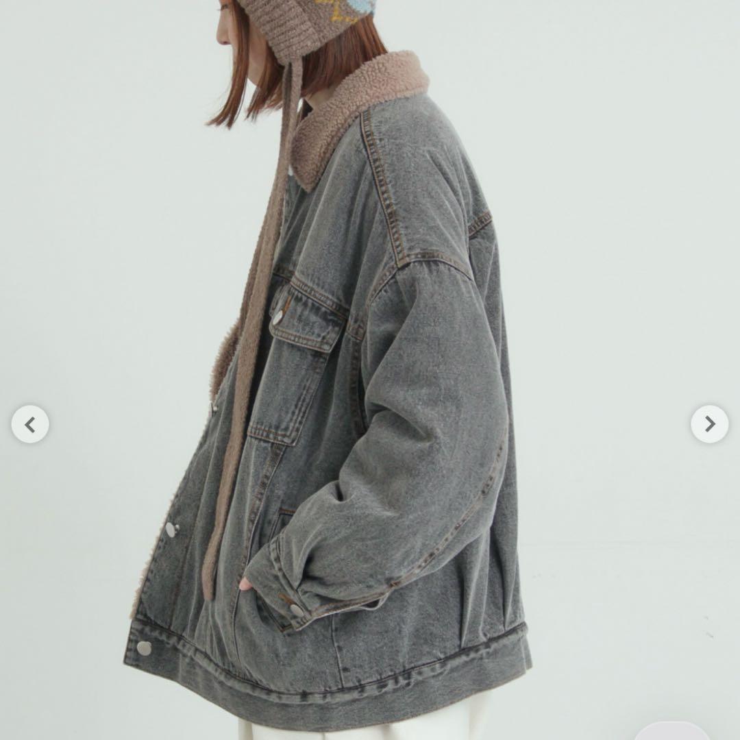 サマンサモスモス デニムボア デニムジャケット ブラック - メルカリ