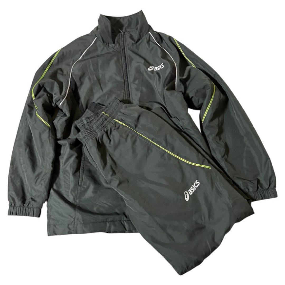 美品 asics アシックス 中綿 ウインドブレーカー セットアップ L