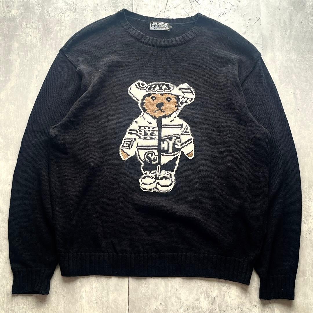 Lサイズ ヒステリックグラマー ニット セーターヒスベア刺繍入り 熊