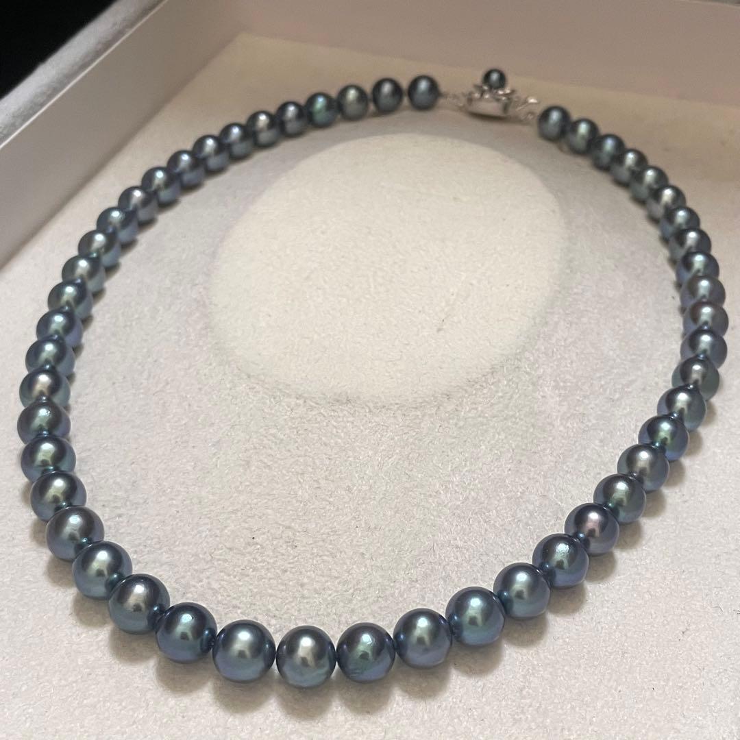 テリ良✨超大珠】 濃紺 あこや本真珠 8.0-8.5 ネックレス アコヤパール