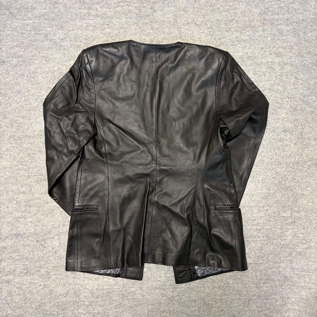 80's vintage レザージャケット ペイズリー柄 高級感 イタリア製