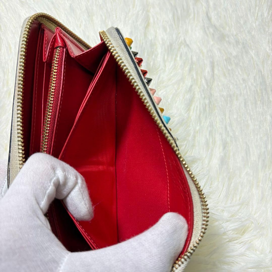 ✨美品✨ ルブタン パネトーネ スタッズ 長財布 ラウンドジップ マルチ