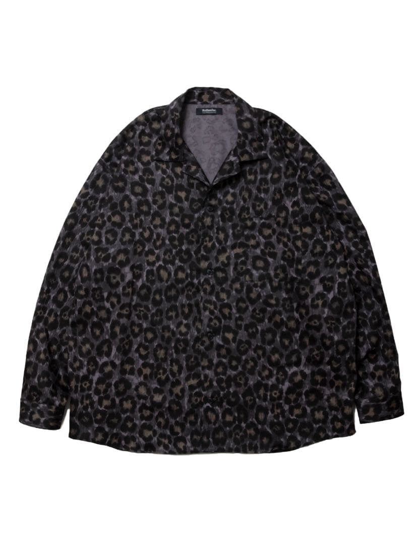 【週末限定価格】Rottweiler R9 LEOPARD オープンカラーシャツ 40%OFF】ROTTWEILER/R9 LEOPARD OPENCOLLAR SHIRT（GREEN
